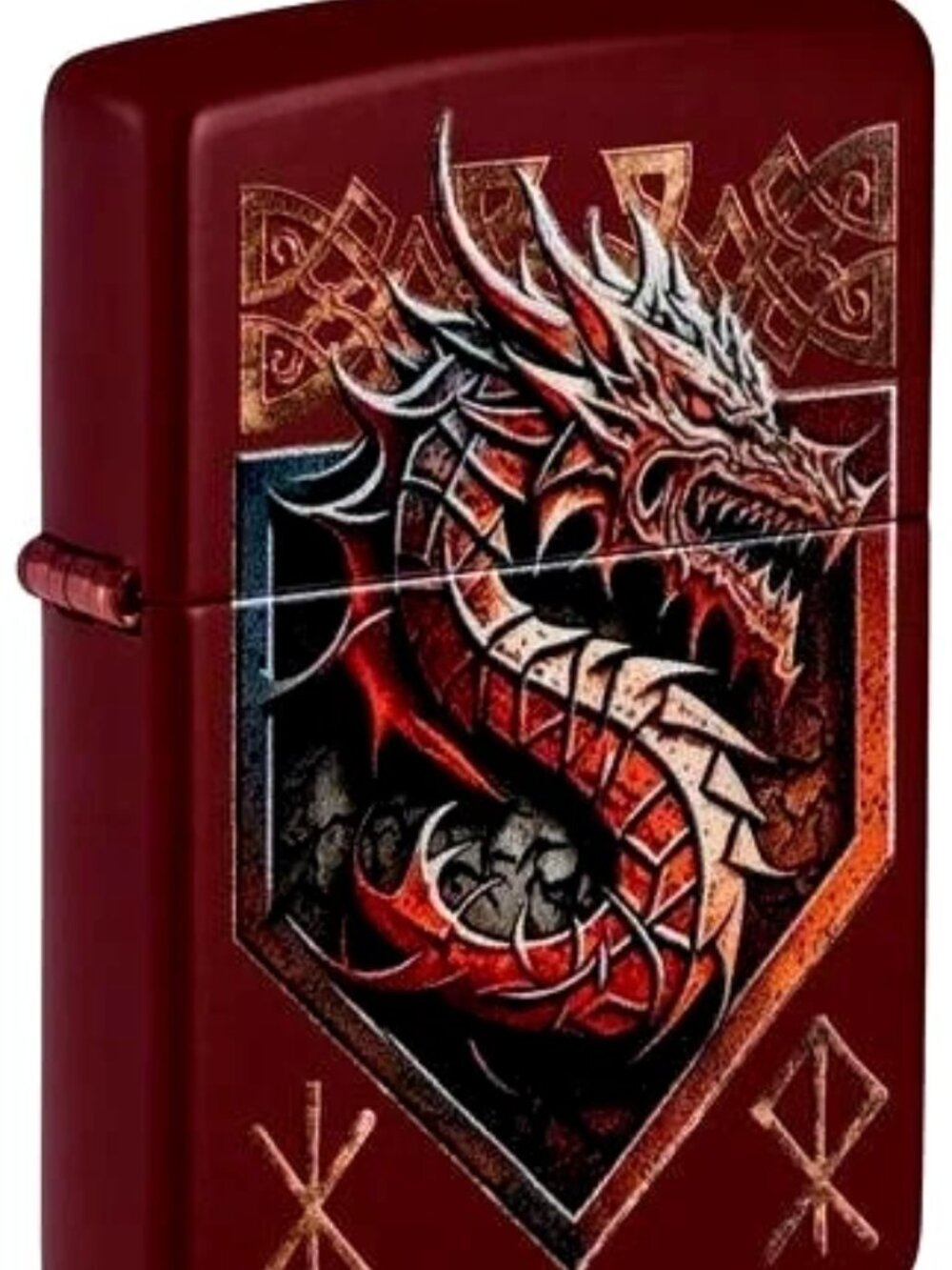 Share Merlot Finished Dragon Zippo Lighter
